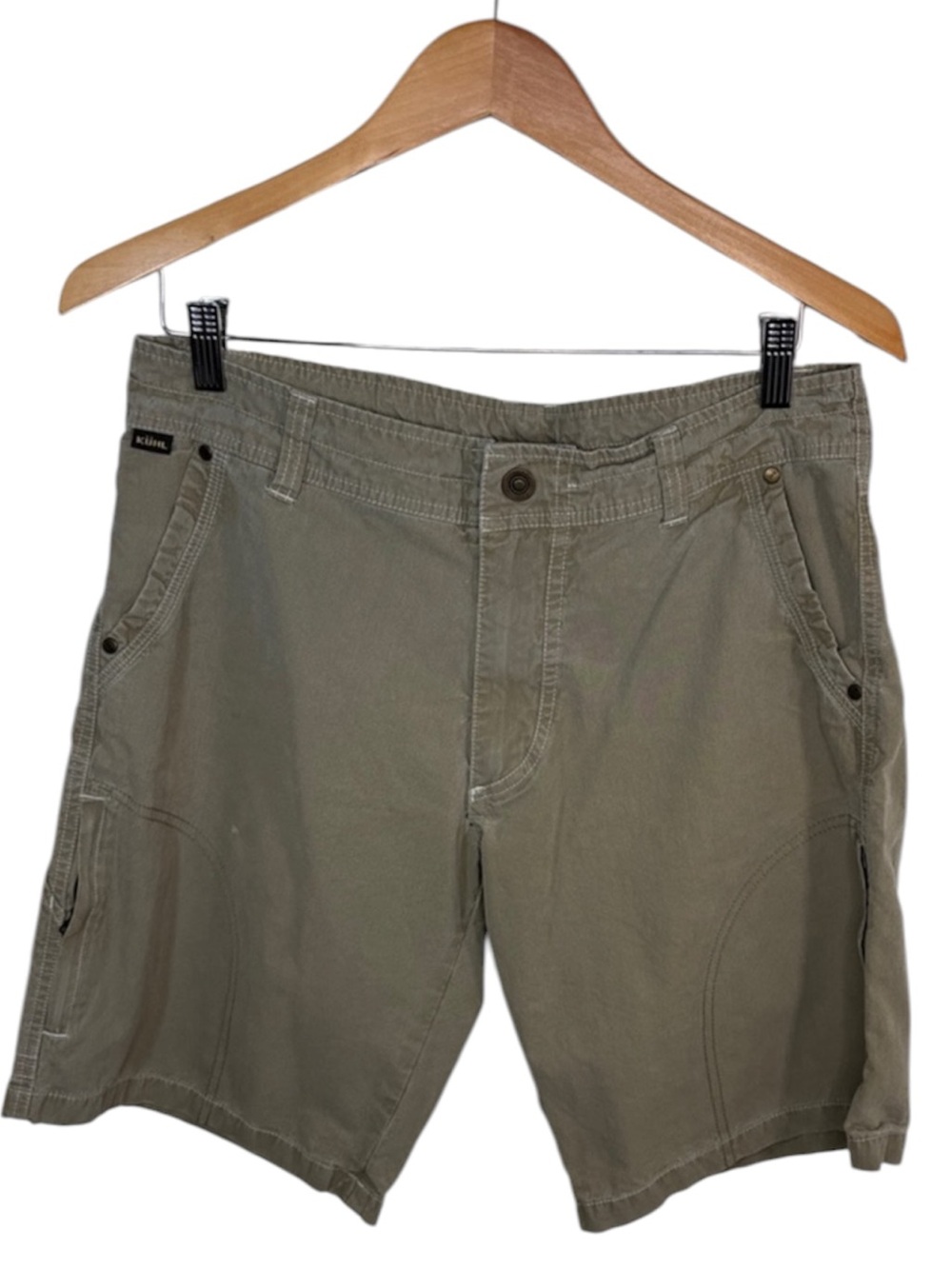 Kuhl Vintage Pantinadye Brown Cargo Shorts Men Size 32 BLEMISH